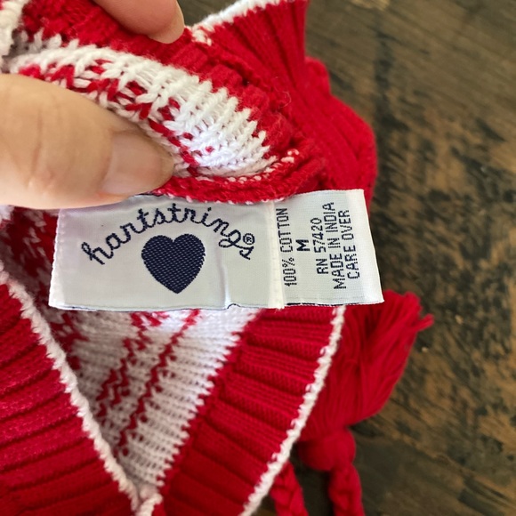 3/$15 🥳Hartstrings Winter Snowflake Knit Beanie w/ Earflap and Pom Balls - Picture 6 of 7